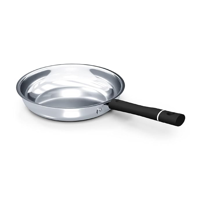 Delici Stainless Steel Fry Pan 22CM | 304 Grade SS | Oven Safe | DFP22W