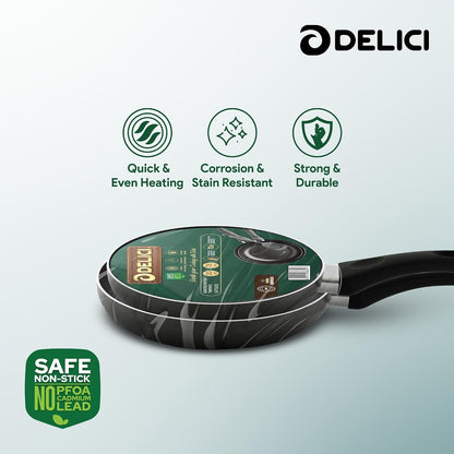 Delici Aluminium Non-Stick Fry Pan Combo Set 26CM + 20CM + Spatula | AFP2620