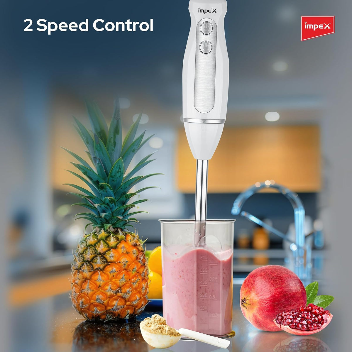 Impex HB3201 – 300W Hand Blender with 2-Speed Control & Overheat Protection