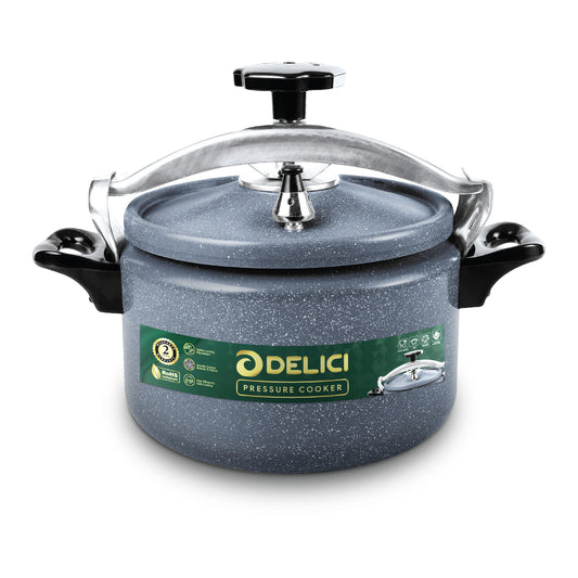 Delici Aluminium Granite Pressure Cooker 7Ltr Gray (DPC 7G)