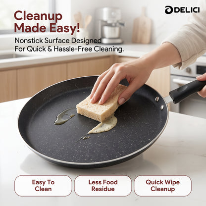 Delici Tawa Pan 28CM (ATP28GE) – Granite Gray Non-Stick | PFOA Free