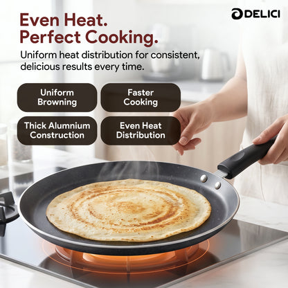 Delici Tawa Pan 28CM (ATP28GE) – Granite Gray Non-Stick | PFOA Free