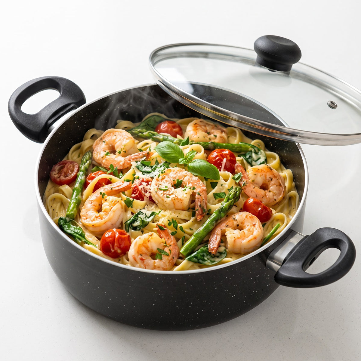 Delici Non-Stick Sauce Pan 26CM (ASP26GE) – Granite Gray | PFOA Free