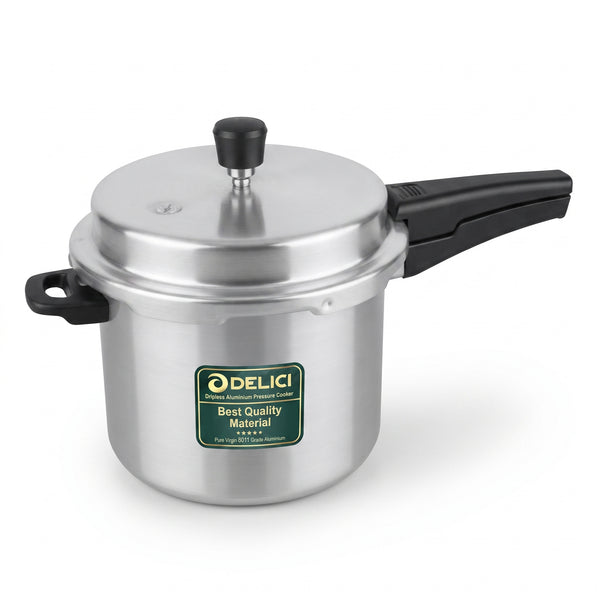 Delici Dripless NIB Pressure Cooker 5 Litre | Induction Base | Lead-Free Valve | ADPC5E