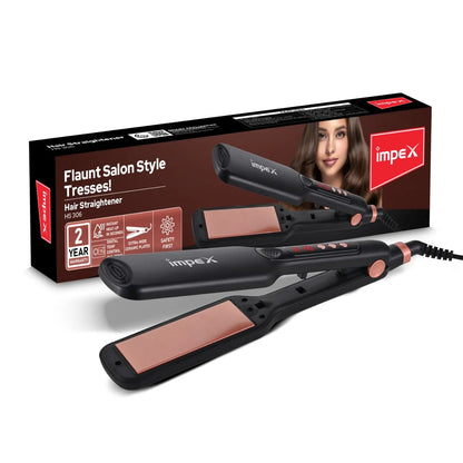 Impex HS306 – Wide Ceramic Plate Hair Straightener with Digital Temp Control