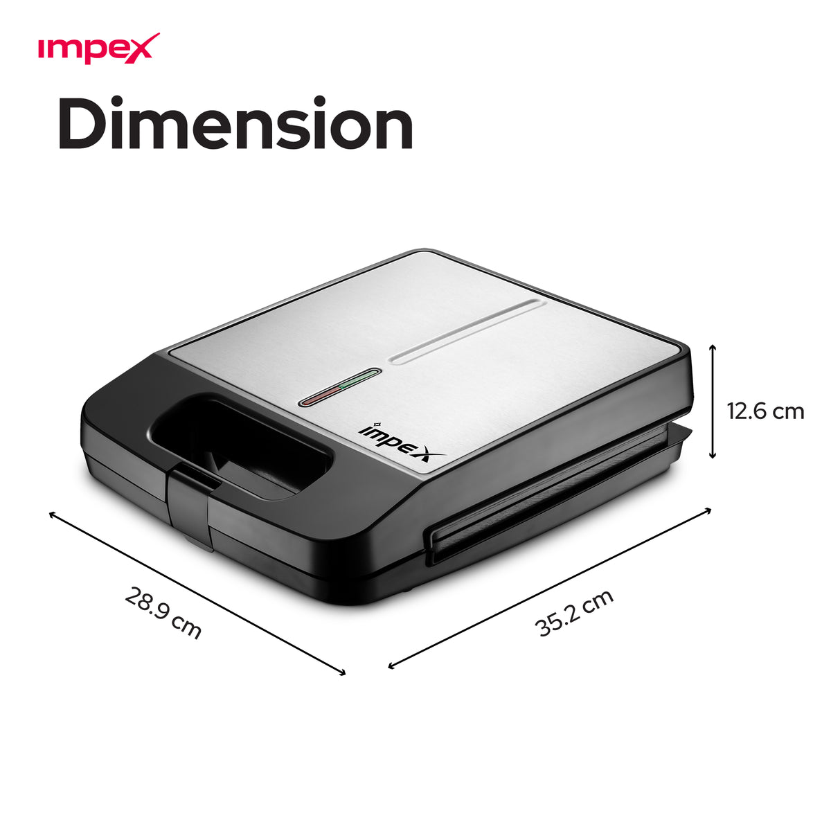 Impex 4-Slice Sandwich Maker SW 3606 | 1400W Non-Stick