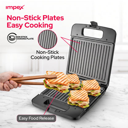 Impex 4-Slice Sandwich Maker SW 3606 | 1400W Non-Stick