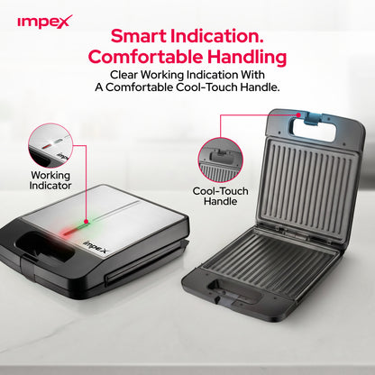 Impex 4-Slice Sandwich Maker SW 3606 | 1400W Non-Stick